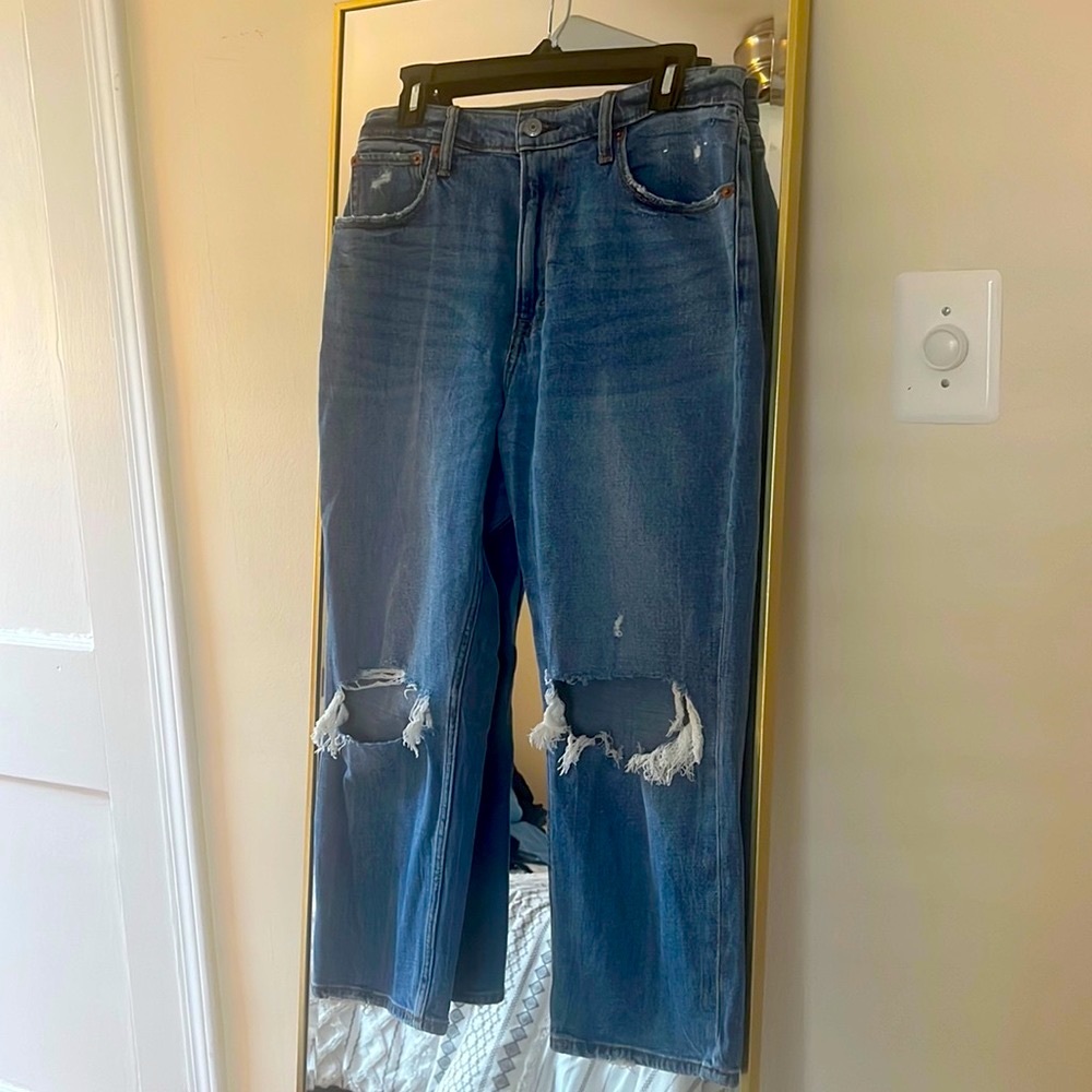 Abercrombie The Ankle Straight Ultra High Rise Jeans